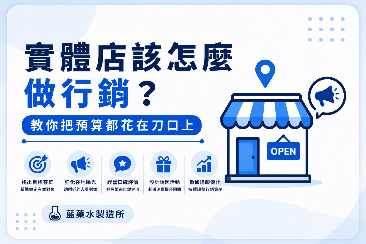 實體店行銷該怎麼做？教你把預算都花在刀口上